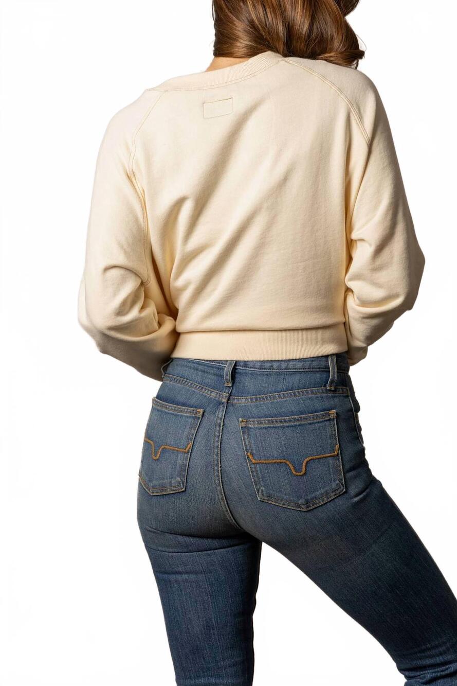 NEW KIMES RANCH lexie western sweatshirt in butter - Picture 3 of 3